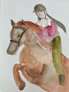 馬に乗るイラスト